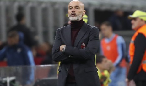 Pelatih AC Milan, Stefano Pioli.