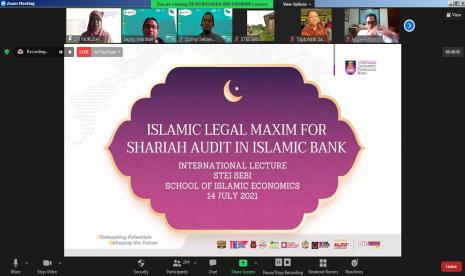 STEI SEBI menggelar kuliah tamu internasional secara online  dengan topik audit syariah disampaikan oleh Dr  Nurulhuda Abd Rahman. dosen senior sekaligus kepala pusat riset akuntansi dan keuangan syariah, Universiti Teknologi Mara (UiTM), Malaysia, Rabu (14/7). 