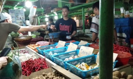 Stok pangan di Pasar Bali Mester Jatinegara Jakarta menjelang lebaran 2019