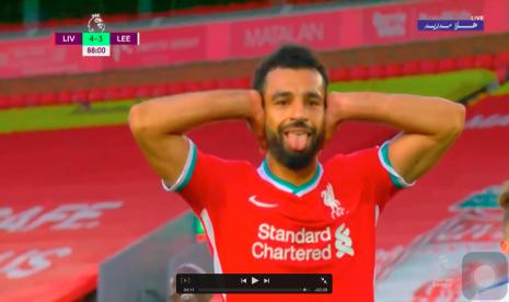 Striker Liverpool Moh Salah berhasil menciptakan tiga gol saat Liverpool mengalahkan Leeds United 4-3, dalam laga perdana Liga Inggris, Ahad (12/9) dini hari.