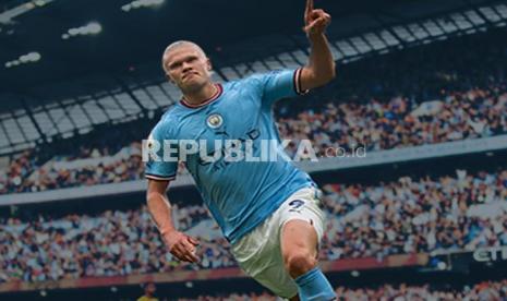 Striker Manchester City Erling Haaland.