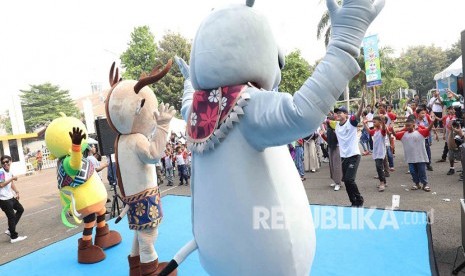 Suasana Asian Games 2018 goes to school di yayasan Tri Kusuma Bangsa,  Pinangsia Jakarta Barat.  Acara yang digelar Sabtu (5/5) ini diikuti ratusan anak-anak marjinal,  anak jalanan dan anak difabel. 