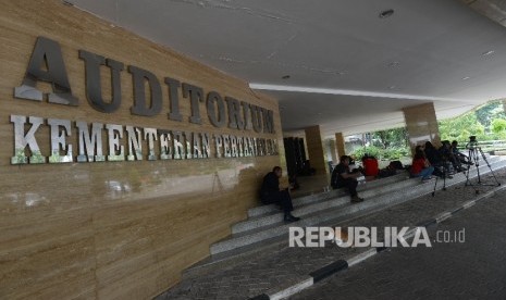  Suasana auditorium Kementerian Pertanian RI yang terletak di Jakarta Selatan, Senin (26/12).