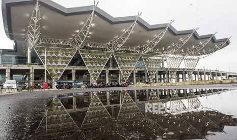 Suasana bangunan Bandara Internasional Jawa Barat (BIJB) Kertajati, Majalengka, Jawa Barat.