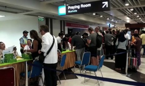 Suasana di Bandara Internasional I Gusti Ngurah Rai, Bali 