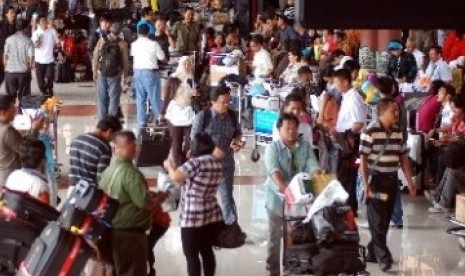 Suasana di Bandara Soekarno-Hatta, Cengkareng, Banten.