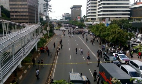 Suasana di kawasan Sarinah, Jakarta Pusat