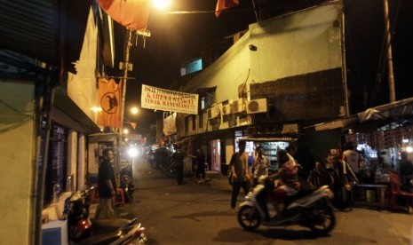 Suasana di lokasi prostitusi Dolly, Surabaya, belum lama ini.