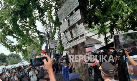 Suasana di markas sekitar markas FPI, Petamburan, Jakarta Pusat, Rabu (30/12). 