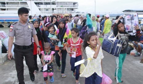 Suasana di Pelabuhan Internasional Tunon Taka Kabupaten Nunukan, Kalimantan Utara.