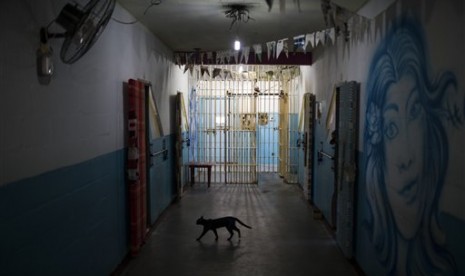 Suasana di penjara di Brasil.  (AP/Felipe Dana)