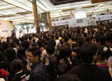 Suasana di perhelatan Java Jazz Festival di Kemayoran, Jakarta 