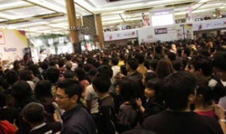 Suasana di perhelatan Java Jazz Festival di Kemayoran, Jakarta 