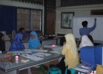 Suasana di satu kelas Sekolah Islam terpadu Yayasan Fajar Hidayah, Blang Bintang, Aceh Besar