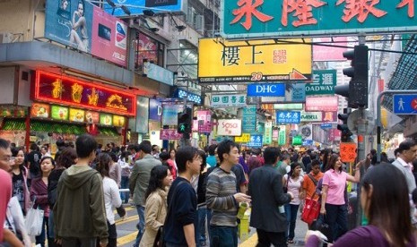 Suasana di satu sudut Hong Kong