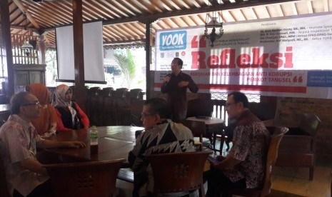 Suasana diskusi Hari Anti Korupsi yang digelar oleh Forum Bersama Tangsel (Forbest) dan Pemkot Tangsel.    