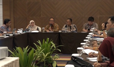 Suasana FGD Sinkronisasi Satu Data Perkebunan Sawit di Pekanbaru, Riau, Sabtu (24/5).