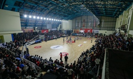 Suasana final Honda DBL DKI Jakarta Series 2018-East Region, Jumat (2/11) di GOR Rawamangung, Jakarta Timur.