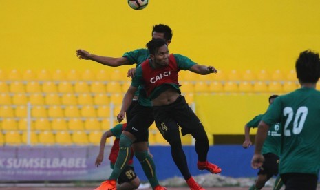 Suasana gim internal Sriwijaya FC di Palembang, Sabtu (16/12).