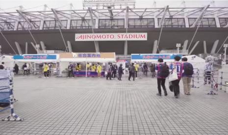 Suasana jelang pertandingan J League saat pandemi Covid-19.