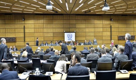 Suasana jelang sidang Dewan Gubernur IAEA di Wina, Austria, September 2015. 