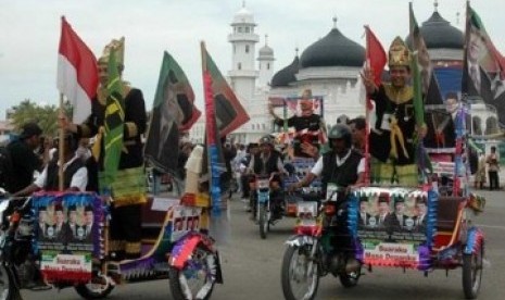 Suasana kampenye pilkada di Aceh (ilustrasi).