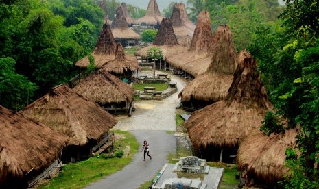 Suasana Kampung Adat Praijing di Sumba Barat, NTT. Kampung adat di Sumba Barat merupakan salah satu dari sekian banyak destinasi wisata budaya yang saat ini terus dikembangkan pemerintah daerah setempat guna meningkatkan kunjungan wisatawan ke daerah itu. 