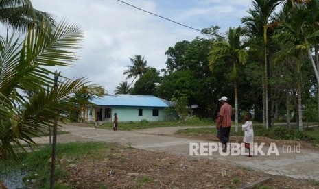 Suasana Kampung Malaumkarta. Mereka taat menjalankan egek, konservasi sumber daya alam secara adat.