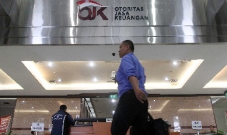 Suasana Kantor Otoritas Jasa Keuangan (OJK) di Jakarta.