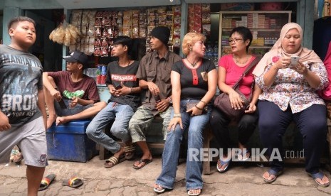 Suasana kawasan Kalijodo, Jakarta, Rabu (17/2).