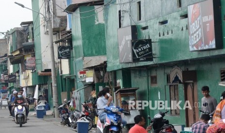 Suasana kawasan kawasan Kalijodo, Jakarta, Rabu (17/2). 