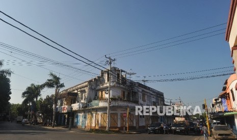   Suasana Kawasan kota tua Ampenan, Lombok, Nusa Tenggara Barat. 