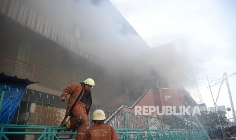 Suasana kebakaran Pasar Senen, Kamis (19/1)