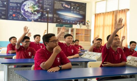 Suasana kegiatan belajar mengajar di Fatih Bilingual School (ilustrasi).