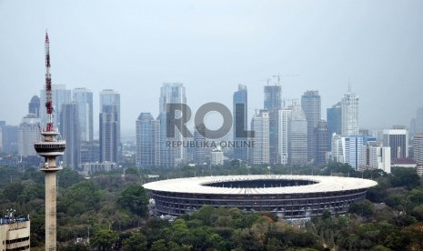   Suasana Kompleks Olahraga gelanggang olahraga Gelora Bung Karno (GBK) Senayan, Jakarta, Jumat (9/10). 