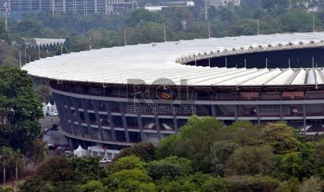 Suasana Kompleks Olahraga gelanggang olahraga Gelora Bung Karno (GBK) Senayan, Jakarta, Jumat (9/10).