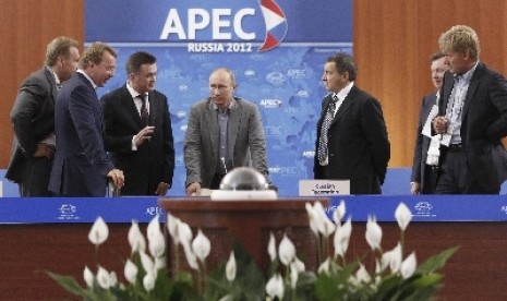 Suasana Konferensi APEC di Rusia.