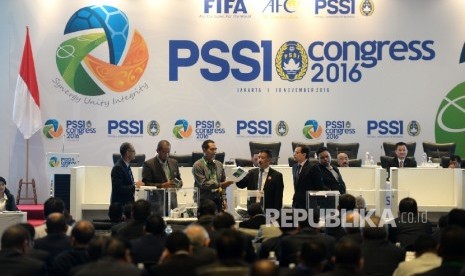 Suasana Kongres PSSI di Hotel Mercure, Ancol, Jakarta Utara, Kamis (10/11).