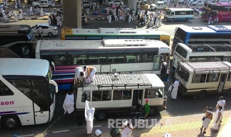  Suasana kota Makkah yang dikepung kemacetan lalu lintas pada Hari Raya Idul Adha.