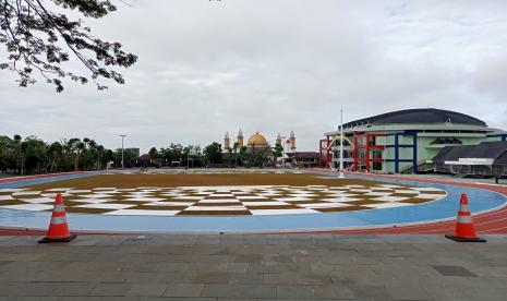 Suasana Lapang Merdeka Kota Sukabumi pada Ahad (23/1/2022)