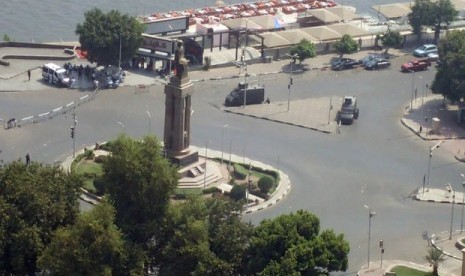 Suasana Lapangan Tahrir atau Tahrir Square di Kairo, Mesir, (ilustrasi).