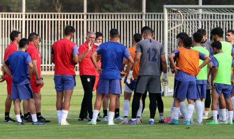 Suasana latihan tim nasional Iran yang dipimpin oleh Carlos Queiroz pada September 2022 lalu. 