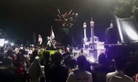 Suasana malam takbiran di Mataram, NTB