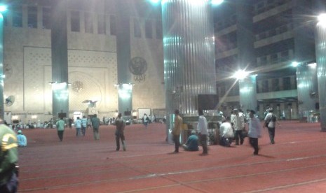 Suasana Masjid Istiqlal jelang aksi damai 112, Jumat (10/2).