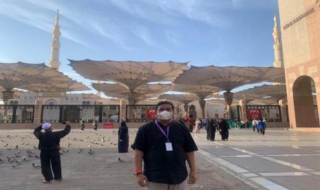 Suasana Masjid Nabawi awal Maret 2022.