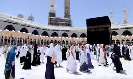 Suasana Masjidil Haram, Makkah, Arab Saudi.