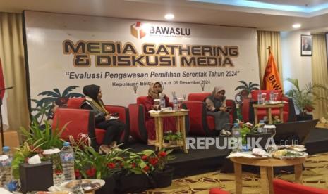 Suasana media gathering yang digelar Bawaslu RI, di Bintan, Kepulauan Riau pada Selasa (2/12/2024). 