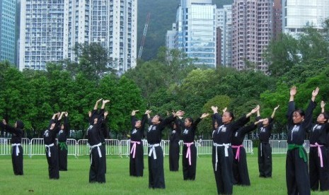 Suasana minggu pagi di Victoria Park 