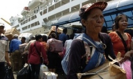 Suasana mudik di Pelabuhan Tanjung Priok (ilustrasi).