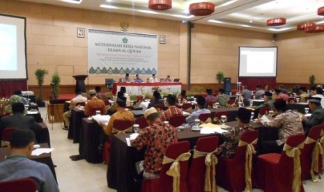 suasana musyawarah kerja nasional ulama alquran di bandung, rabu (19/8)